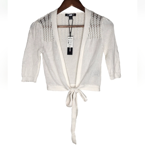 Impress 3/4 Sleeve Shrug Cardigan Sweater in White Size XS New With Tags - Picture 1 of 7